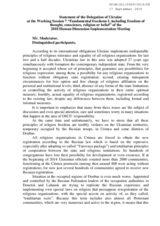 Statement by the Ukrainian Delegation