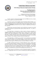 Statement by the United States of America