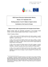 Contribution by the Council of Europe