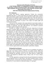 Statement of the Delegation of Ukraine at the Working Session 11