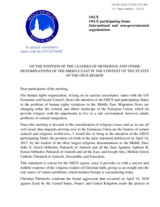 On the position of the leaders of Orthodox and other denominations of the Middle East in the context of the States of the OSCE region