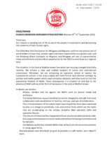 Statement by Proactiva Open Arms on right of migrants
