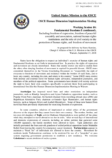 Statement by United States of America for Working Session 10