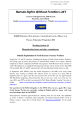 Poland: Exploitation of North Korean Overseas Workers