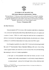 Statement of the Holy See
