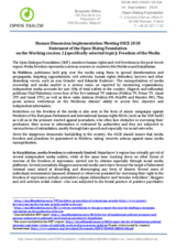 Statement of Open Dialog Foundation for Working Session 2