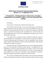 Statement by European Union for Working Session 4