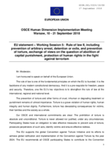 Statement by European Union for Working Session 5