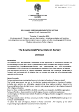 The Ecumenical Patriarchate in Turkey