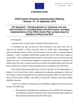 Statement by European Union for Working Session 9