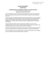 Statement by the Sea Jay Foundation