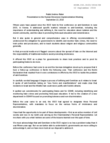 Statement by the Personal Representative of OSCE Chairman-in-Office on Combating Anti-Semitism