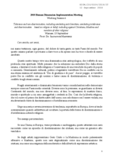 Statement by the Personal Representative of OSCE Chairman-in-Office on Combating Racism, Xenophobia and Discrimination also focusing on Intolerance and Discrimination against Christians and Members of Other Religions