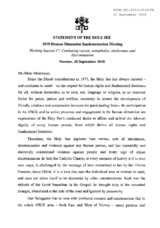Statement by the Holy See
