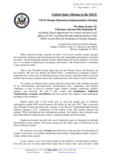 Statement by the United States of America