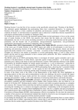 Rapporteur's Report for Working Session 2