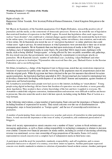 Rapporteur's Report for Working Session 3