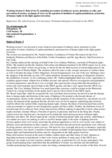 Rapporteur's Report for Working Session 5