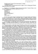 Rapporteur's Report for Working Session 6