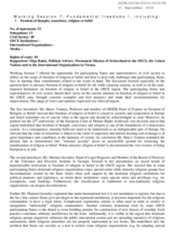 Rapporteur's Report for Working Session 7