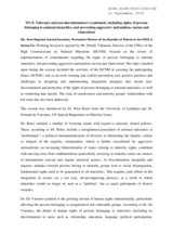 Rapporteur's Report for Working Session 8