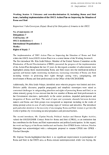 Rapporteur's Report for Working Session 9