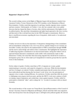 Rapporteur's Report for Working Session 13