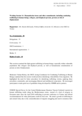 Rapporteur's Report for Working Session 14