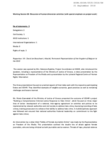 Rapporteur's Report for Working Session 18