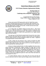 Statement by United States of America for Working Session 16