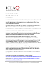 Written submission by ICLA for working session 11