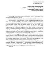 Statement by Georgia