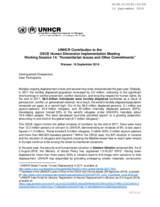 UNHCR Contribution to the OSCE Human Dimension Implementation Meeting