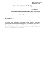 Right of Reply by Azerbaijan