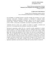 Statement by the Delegation of the Republic of Azerbaijan