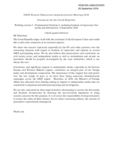 Statement by the Czech Republic