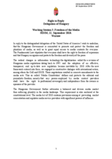 Right of Reply of the Delegation of Hungary