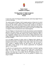 Right of Reply of the Delegation of Hungary