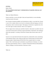 Right of Reply by Estonia