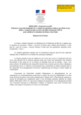 Right of Reply by France