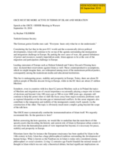 OSCE must be more active in terms of Islam and migration