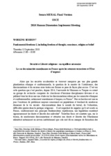 Religious Security and Freedom