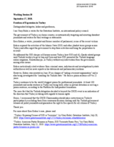 Freedom of Expression in Turkey