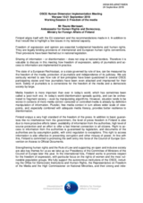 Statement by Ambassador Rauno Merisaari at Working Session 2