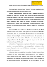 Russian political prisoners in the year of 2018: the situation and its trends