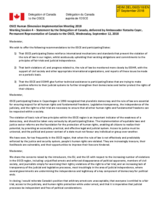 Statement by Canada for Working Session 4