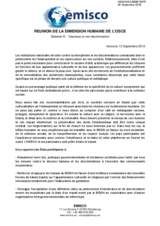 Statement by EMISCO for working session 6