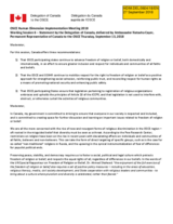 Statement by Canada for Working Session 6