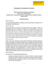 Statement by Poland for Working Session 7