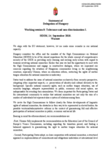 Statement of the Delegation of Hungary